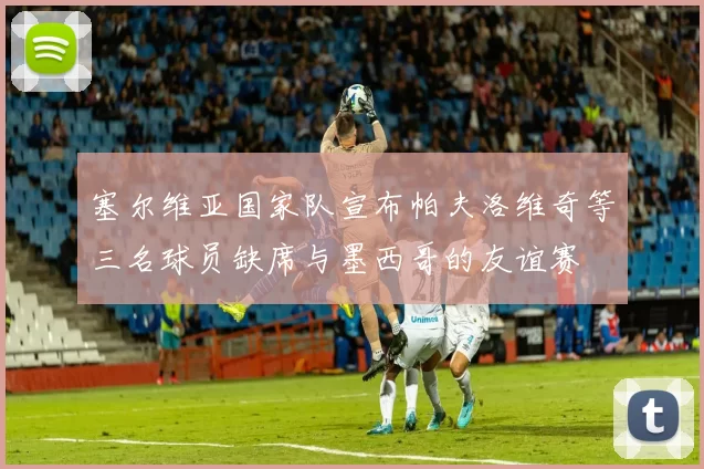 塞尔维亚国家队宣布帕夫洛维奇等三名球员缺席与墨西哥的友谊赛